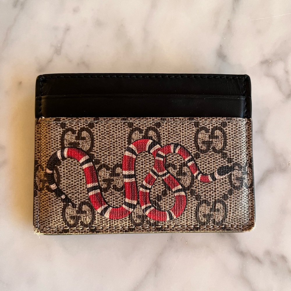 Gucci GG Supreme Kingsnake Card Case
